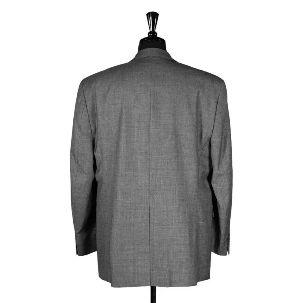 Chaps Ralph Lauren Mens Blazer Gray Wool 2 Button Lined Jacket Sport Coat 44R